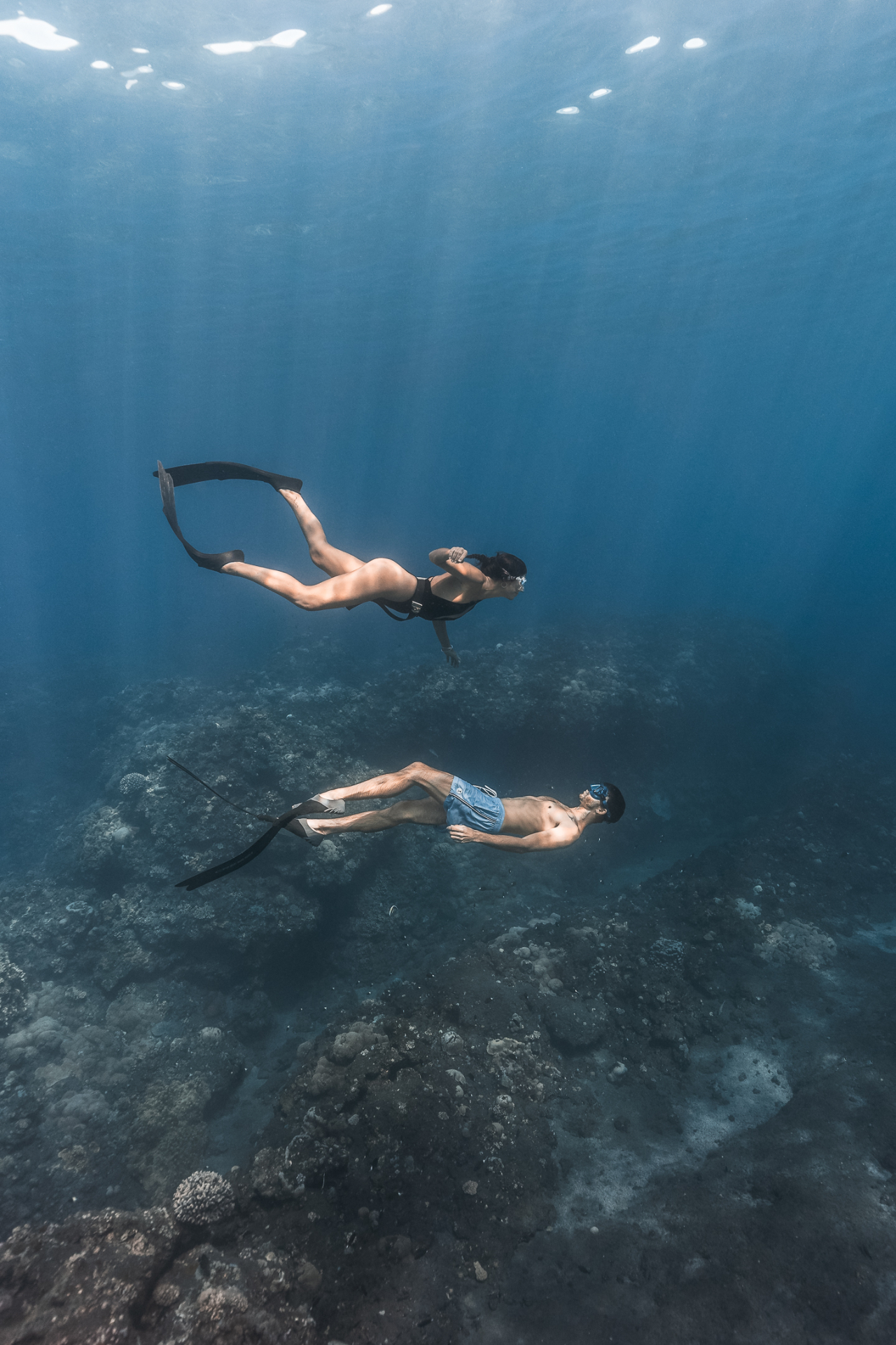 Séance underwater à deux — moment à offrir